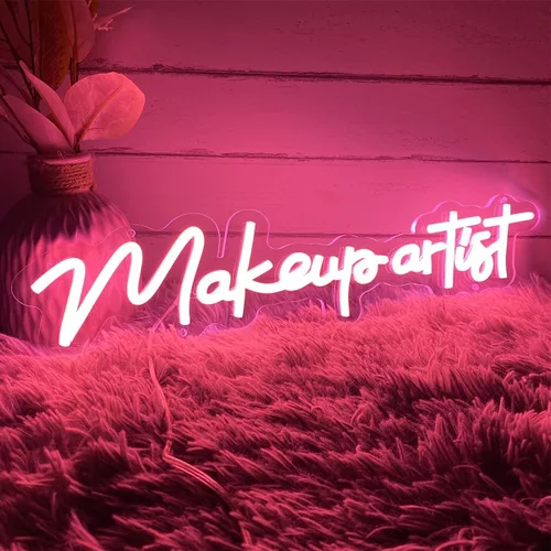 Miniatura 4 de Letrero de neón para artista de maquillaje para spa, sala de belleza, cejas de uñas, decoración LED de arte de pared para tiendas de negocios