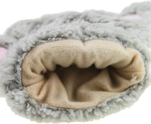 Miniatura 74 de Guantes de garra para disfraz de Halloween, medio dedo, lobo, oso, gato, guantes, guantes de piel sintética para mascarada, cosplay, utilería de mano