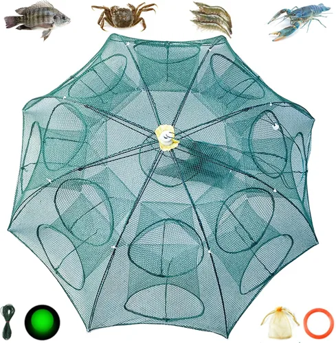 Miniatura 7 de Trampa de pesca plegable mágica, trampa de cangrejos, trampa de pescado, trampa para cangrejos, redes de pesca plegables