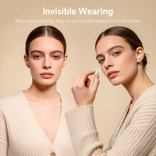 Miniatura 4 de Auriculares invisibles Bluetooth para dormir inalámbricos pequeños con cancelación de ruido, auriculares planos para dormir de lado, impermeables