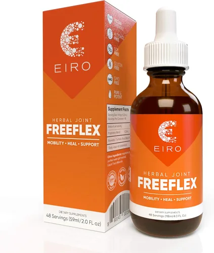 EIRO FREEFLEX Suplemento herbario para articulaciones. Raíz de cúrcuma, curcumina, boswellia y pimienta negra. Absorción superior