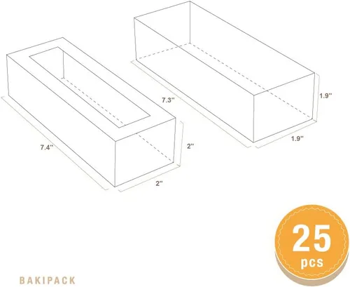 Miniatura 6 de 25 cajas de macarrones para 6 macarrones, cajas de macarrones dorados con medida interior, 7.3 x 1.9 x 1.9 pulgadas, cajas de regalo de macarons