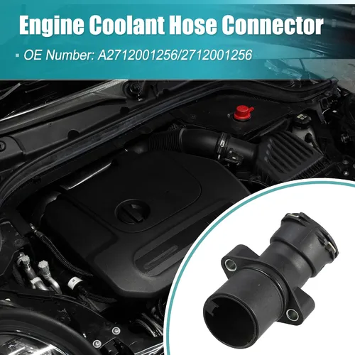 Miniatura 2 de X AUTOHAUX Conector de manguera de refrigerante del motor para Mercedes-Benz C230 L4 1.8L 2003-2005 para Mercedes-Benz S550 2007-2011