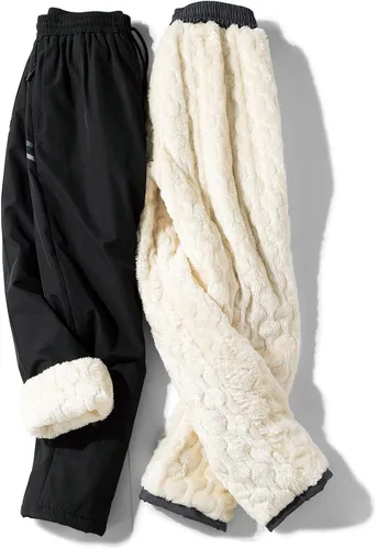 Miniatura 8 de Pantalones deportivos casuales con cordón para hombre, cintura elástica, a prueba de viento, pantalones de algodón cálido, ajuste regular