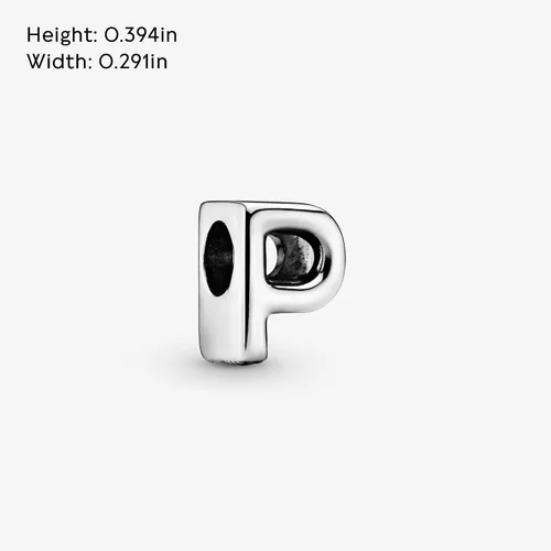 Miniatura 58 de Colgante de plata de ley 925 con letra PANDORA