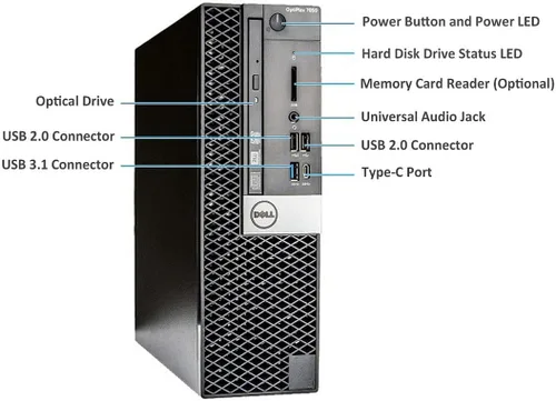 Miniatura 2 de Dell Computadora de escritorio OptiPlex 7050 SFF, Intel Core i7-7700 3.60GHz, 32GB DDR4 Ram 512GB NVMe M.2 SSD, WiFi y Bluetooth integrados, HDMI