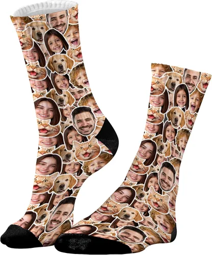 Miniatura 152 de Artsadd Calcetines personalizados para mujeres y hombres, amantes de los perros y gatos, regalos divertidos unisex personalizados