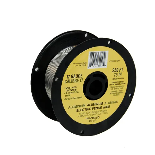 Zareba Fi-Shock - Alambre de aluminio de calibre 17 para cercas eléctricas, carrete de 250 pies, FW-00018D, alambre de aluminio altamente conductor