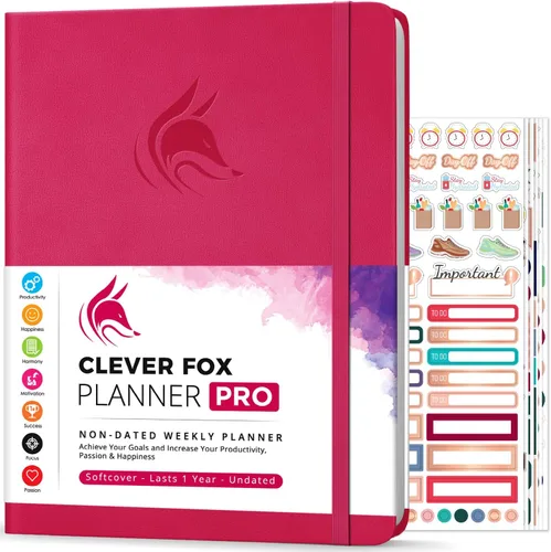 Miniatura 37 de Clever Fox Planner PRO – Planificador de vida semanal y mensual para aumentar la productividad, el manejo del tiempo y alcanzar tus objetivos, 8.5 x