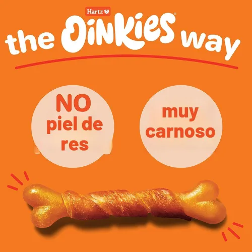 Miniatura 5 de Oinkies - Golosinas masticables duraderas para perros envueltas en pollo, 25