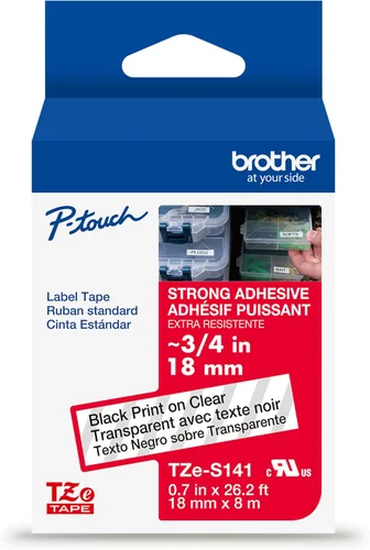 Miniatura 24 de Brother Cinta de etiquetas P-Touch TZe negra con impresión en azul (TZe541), laminada, 3/4 pulgadas x 26.2 pies (0.709 in x 26.2 ft)