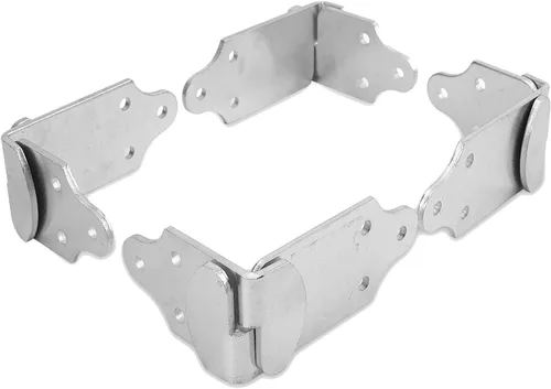 Miniatura 7 de Estante de Remolque Utilitario de 8 Piezas con Paneles Laterales de Madera, Pestillo de Puerta de Cama de Estacas, Conector de Esquina, Cuerpo