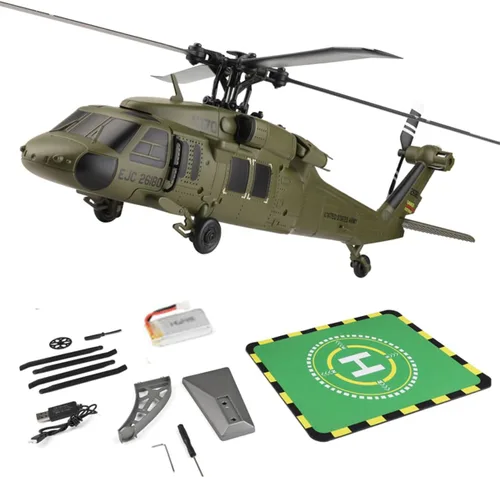 Mini helicóptero WL K170 Black Hawkk para adultos, WL K170 Black Hawkk UH-60L 170 2.4G 4CH Flybarless RC Helicóptero, modelo de juguete RC Hobby al