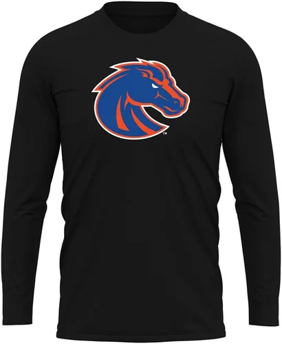 Miniatura 207 de Camisa deportiva de manga larga oficial de la NCAA Collegiate para hombre, colección negra con logotipo primario