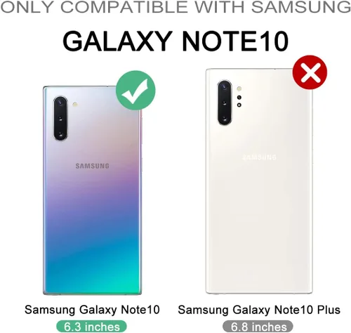 Miniatura 2 de Dexnor Funda para Samsung Galaxy Note 10, [Protector de pantalla y soporte integrados] Protección de grado militar pesado a prueba de golpes