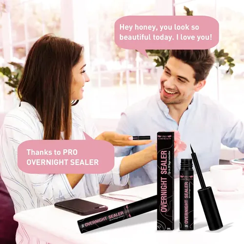 Miniatura 8 de Sellador Overnight Sealer para pestañas en grupo que te puedes aplicar tu misma. Prolonga la duración de tus extensiones 14 días y es fácil