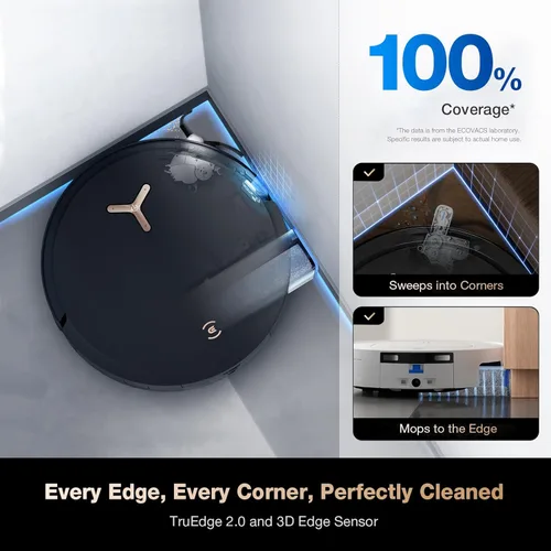Miniatura 3 de ECOVACS DEEBOT X8 PRO OMNI Robot Aspiradora y Trapeadora, 18000Pa, OZMO ROLLER Trapeado Autolavable Instantáneo, Lavado de Trapeador con Agua