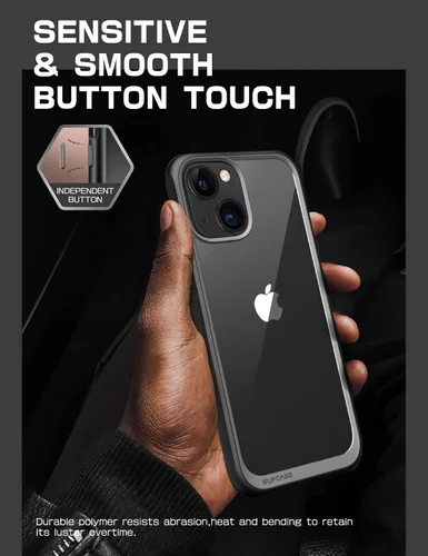 Miniatura 7 de SUPCASE Unicorn Beetle Style Series - Funda para iPhone 14 / iPhone 13, funda protectora híbrida delgada y transparente (negro)