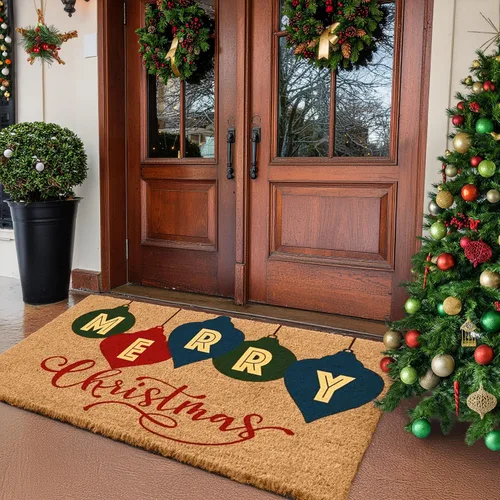Miniatura 27 de LuxUrux Alfombra de Fibra de Coco de Bienvenida - Respaldo Extra Resistente, 17'' x 30'' Alfombra Natural para Puerta - Fácil de Limpiar, Hermoso