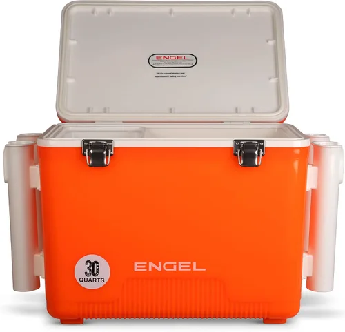 Miniatura 3 de Engel UC30 30qt a prueba de fugas, hermético, hielera de pesca con portacañas integrados, también es la lonchera de carcasa dura perfecta para Blanco