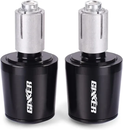 Manillar de motocicleta para manubrio de peso final Puños tapa anti vibración Silder Plug para Suzuki Gixxer 150sf 250sf 155 accesorios (color negro)