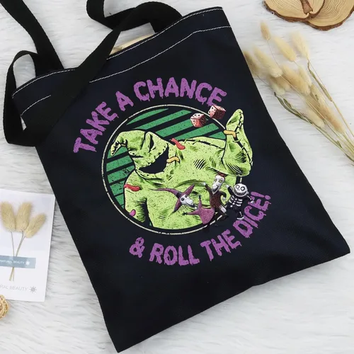 Miniatura 6 de BWKTOP Funny Ghost Tote Bag - Ghost Fans Gift: Take A Chance And Roll The Dice