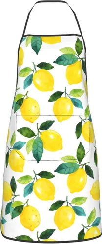 Miniatura 25 de Delantal impermeable floral arcoíris con bolsillos grandes para regalo de cocina