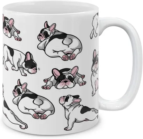 Miniatura 9 de MUGBREW English Bulldog - Taza de café de cerámica con posturas divertidas y juguetonas, 11 onzas Bulldog Inglés Posturas divertidas y juguetonas