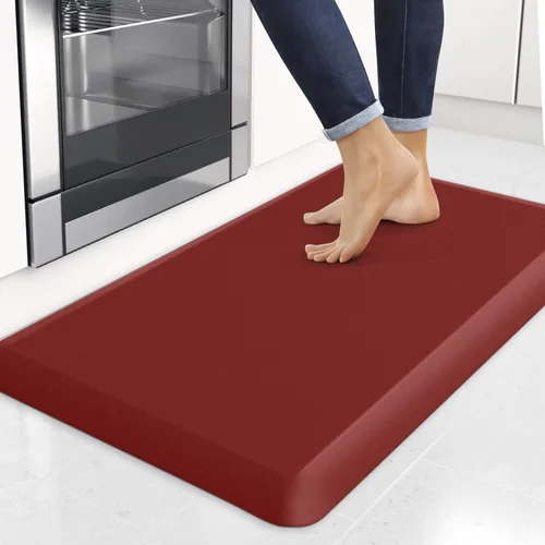 Miniatura 27 de StepRite Tapete de cocina antifatiga de 4/5 pulgadas de grosor, antideslizante, resistente a las manchas y al agua, tapete de escritorio para Azul