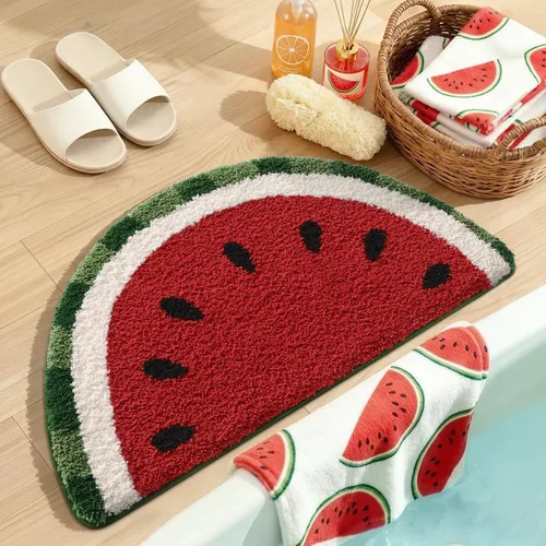 Miniatura 13 de DEXI Leaf - Alfombras de baño Monstera, 23.5 x 31.5 pulgadas, suaves, esponjosas y lindas con parte trasera antideslizante, alfombra de baño lavable