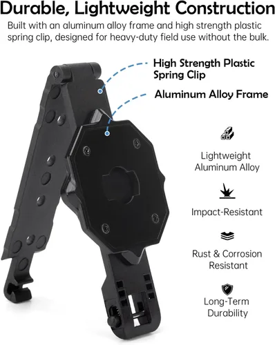 Miniatura 4 de WEIGUZC Soporte de cámara Molle compatible con Axon Taser Body Camera 2/3/4 - Soporte Molle de aluminio ligero para chaleco táctico y uniforme