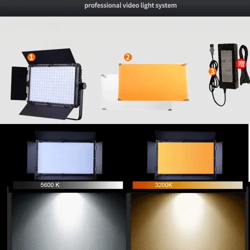 Miniatura 4 de 70W A-2200IX CRI 96+ LED Panel/Barndoor/LCD Display Video Iluminación (A-2200IX)
