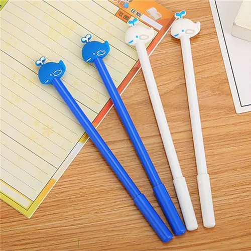 Miniatura 4 de Moda lindo colorido Kawaii encantador colorido animal pez ballena gel bolígrafos oficina escuela papelería pluma (8PCS)