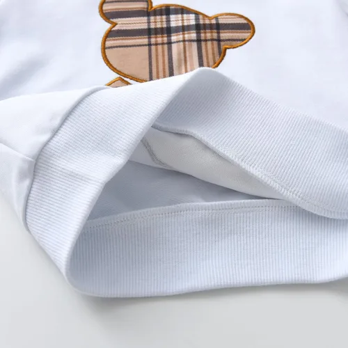 Miniatura 10 de Ropa de bebé niño niño manga larga con estampado de oso + pantalones deportivos