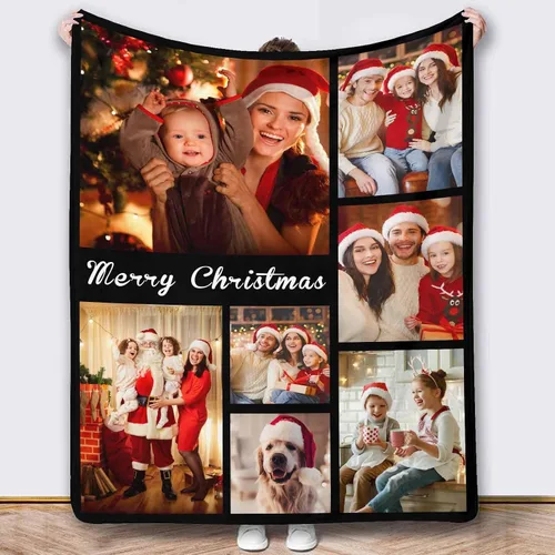 Miniatura 41 de Mantas de fotos, 5 fotos, mantas y mantas personalizadas, manta de fotos personalizada, regalos para familiares, amigos, hombres, mujeres y niños