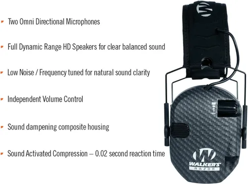 Miniatura 3 de Walker's Patrior Series Right to Bear Arms - Auriculares electrónicos Carbon