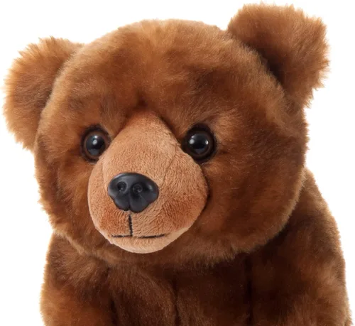 Miniatura 10 de The Petting Zoo Oso de peluche, regalos para niños, animales salvajes del zoológico Onez, juguete de peluche de oso marrón de 12 pulgadas