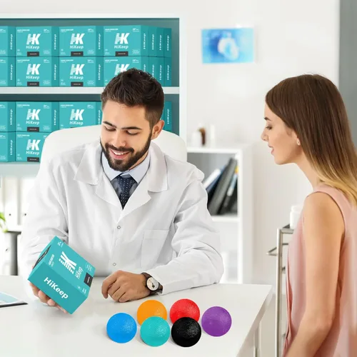 Miniatura 5 de HiKeep Pelotas de estrés para adultos (paquete de 6), pelota de estrés, dispositivos para fortalecer las manos, ejercitadores de mano