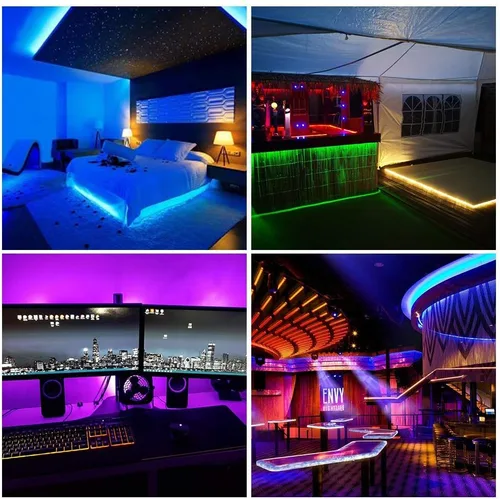 Miniatura 8 de SEZO WS2812B Tira de luz LED 3.3FT/1M 144LEDs/m direccionable individualmente programable 5050SMD Digital RGB aleación alambres Flexible Dream