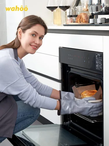Miniatura 5 de LANON Protection Wahoo Guantes de silicona líquida para horno ahumador, grado de contacto con alimentos, guantes resistentes al calor para cocinar