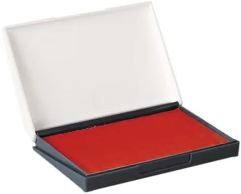 Veltec Almohadilla de tinta para sello de goma de fieltro de calidad premium, 2-3/4" x 4-3/8", duradera y ligera (Rojo)