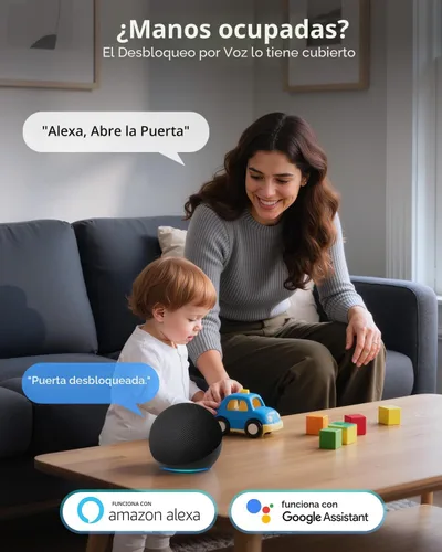 Miniatura 3 de Philips Cerradura inteligente WiFi integrada + 2 niveles, cerraduras inteligentes para puerta delantera, cerrojo de teclado digital con asa, huella