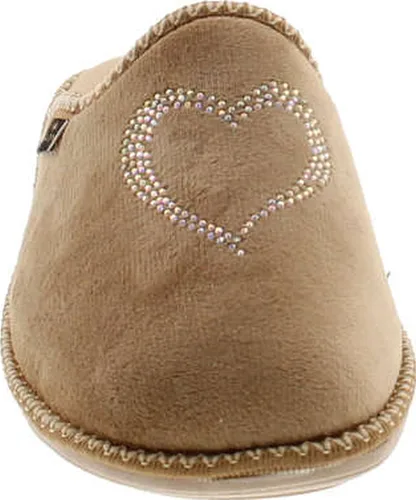Miniatura 4 de SC Home Collection 12517 - Zapatillas de casa con diseño de corazón de felpa para mujer