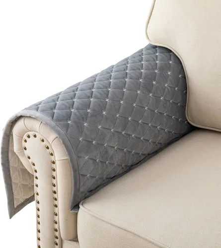 Miniatura 18 de Eismodra Fundas para reposabrazos para sofá, respaldo, fundas antideslizantes para sillón para perros, gatos y mascotas, sofá biplaza reclinable