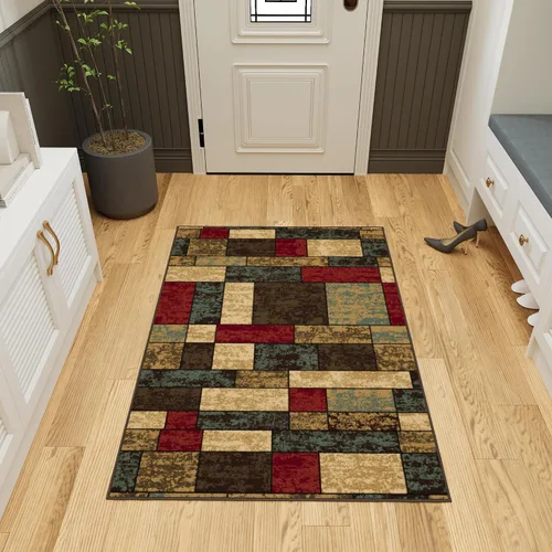 Miniatura 23 de Ottomanson Alfombras de 5 x 6 pies 6 pulgadas para sala de estar, alfombra de área para dormitorio, antideslizante, duradera y grande para zonas