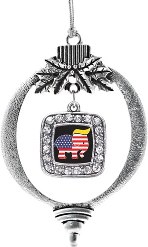 Miniatura 153 de Inspired Silver - Nana púrpura - Adorno de Navidad plateado - Adorno cuadrado para árbol de Navidad con circonita cúbica - Decoración colgante