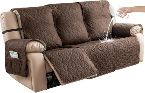 Miniatura 37 de Genina - Funda impermeable para sillón reclinable de dos plazas, funda antideslizante para sofá, funda para sofá reclinable de 2 plazas, funda