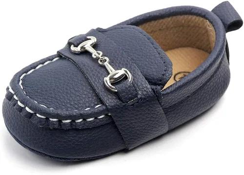 Miniatura 2 de QIETION Mocasines para bebés y niñas, bonitos zapatos de cuna para recién nacidos, tenis de poliuretano precaminante, perfectos para bautizogateoboda