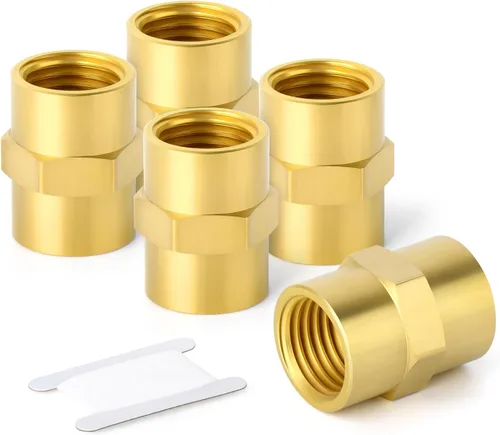 Miniatura 17 de GASHER 5 piezas de tubería de latón, acoplamiento, adaptador reductor, 1/2 "x 3/8" NPT hembra