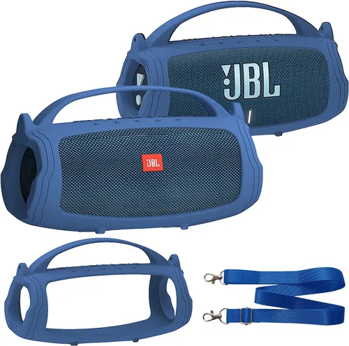 Funda de silicona compatible con altavoz Bluetooth portátil JBL Charge 4/5, funda suave para altavoces Bluetooth JBL Charge 4/5 (funda azul, no para